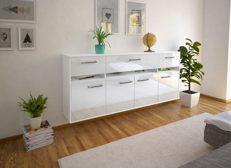 Sideboard Gainesville, Weiß Seite (180x79x35cm) - Dekati GmbH