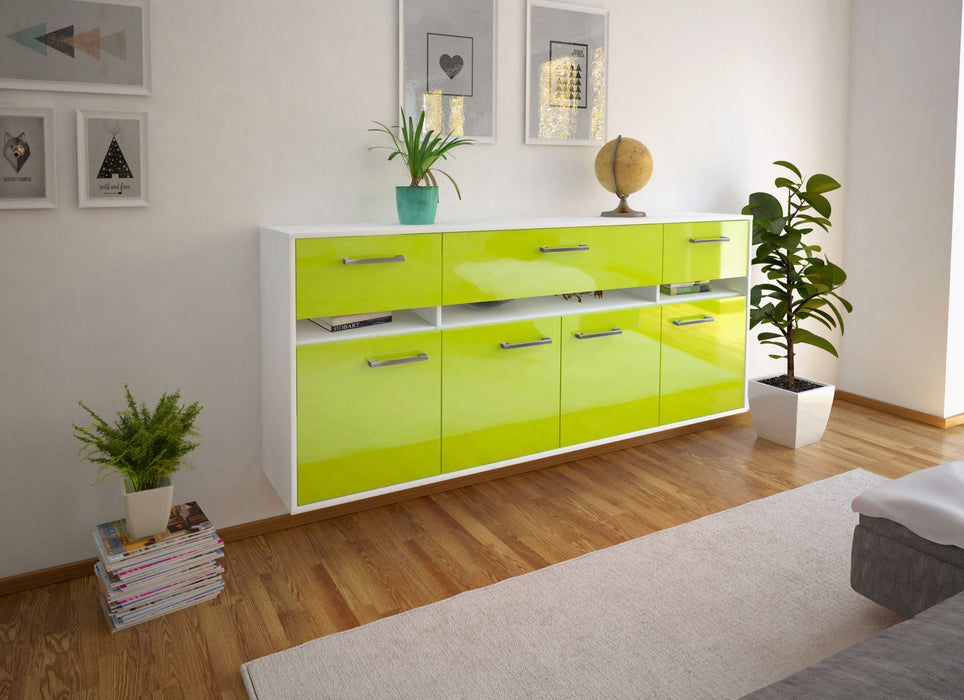 Sideboard Gainesville, Gruen Seite (180x79x35cm) - Dekati GmbH