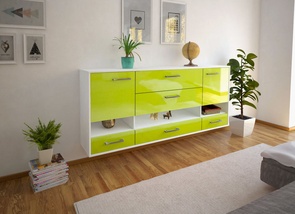 Sideboard Lafayette, Gruen Seite (180x79x35cm) - Dekati GmbH