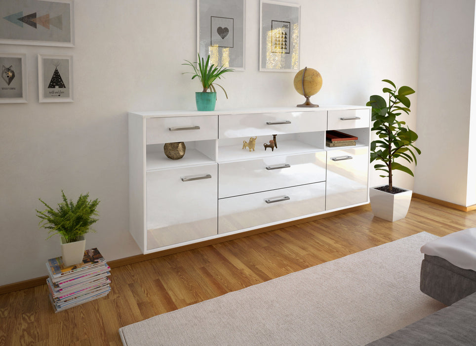 Sideboard Inglewood, Weiß Seite (180x79x35cm) - Dekati GmbH