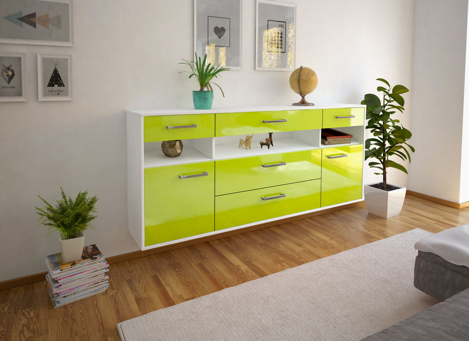 Sideboard Inglewood, Gruen Seite (180x79x35cm) - Dekati GmbH