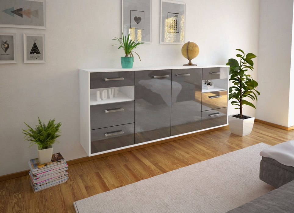 Sideboard Thornton, Grau Seite (180x79x35cm) - Dekati GmbH