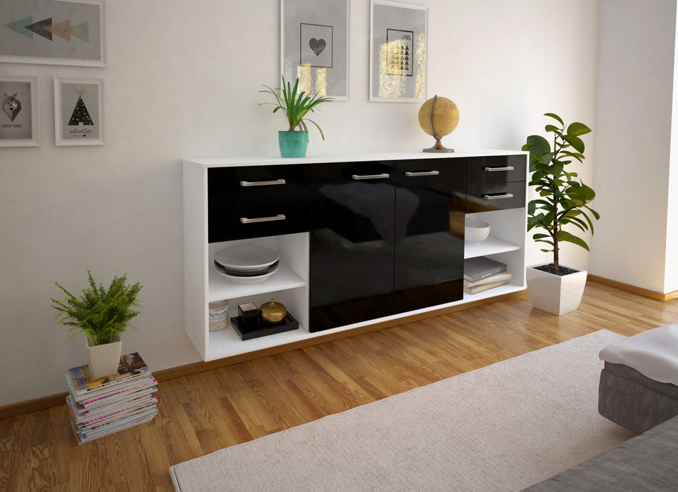 Sideboard Independence, Schwarz Seite (180x79x35cm) - Dekati GmbH