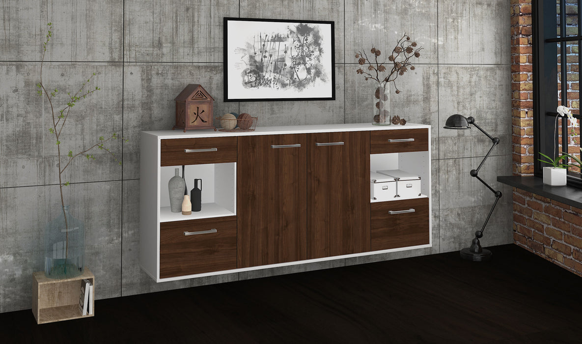 Sideboard Charleston, Walnuss Seite (180x79x35cm) - Dekati GmbH