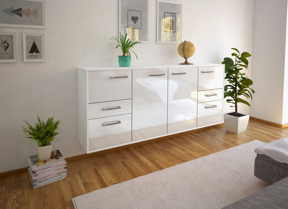 Sideboard Beaumont, Weiß Seite (180x79x35cm) - Dekati GmbH