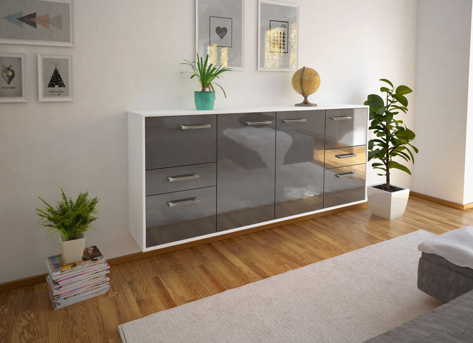 Sideboard Beaumont, Grau Seite (180x79x35cm) - Dekati GmbH