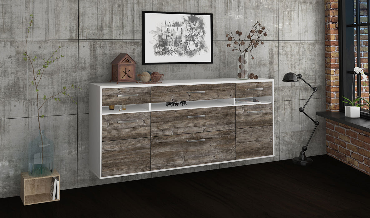 Sideboard Manchester, Treibholz Seite (180x79x35cm) - Dekati GmbH