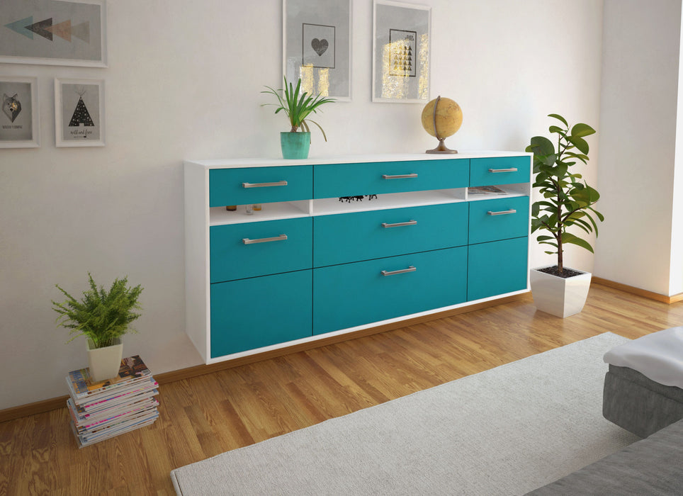 Sideboard Manchester, Tuerkis Seite (180x79x35cm) - Dekati GmbH