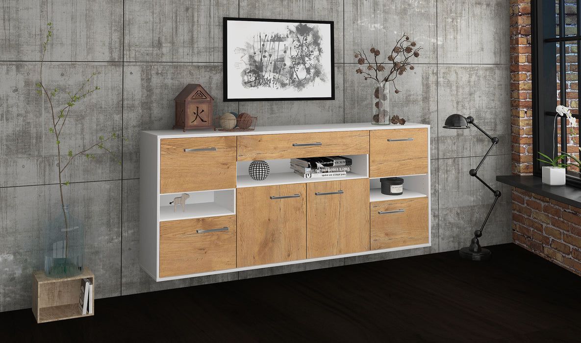 Sideboard Downey, Eiche Seite (180x79x35cm) - Dekati GmbH