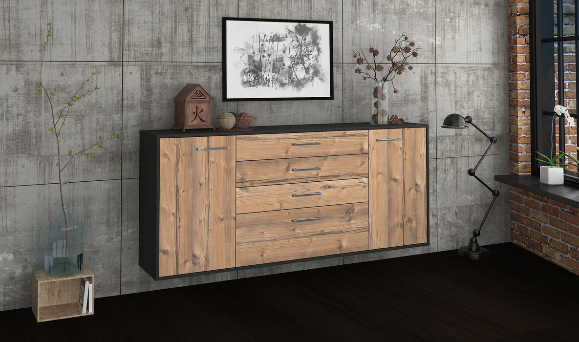 Sideboard Alexandria, Pinie Seite (180x79x35cm) - Stil.Zeit Möbel GmbH