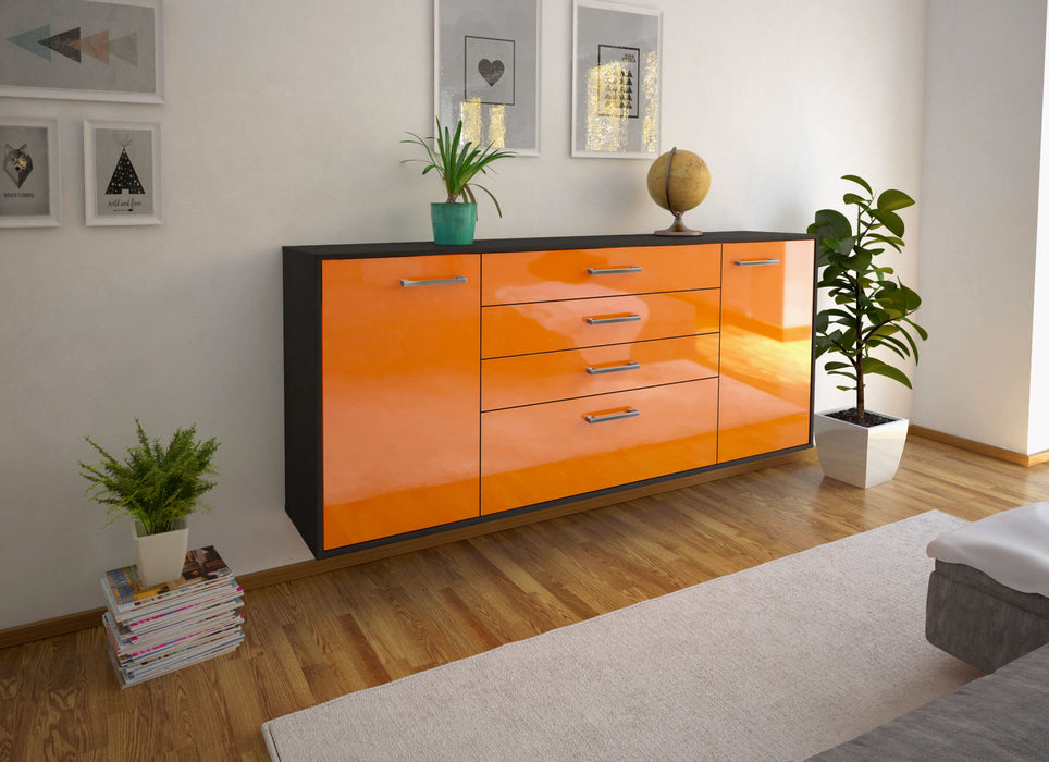 Sideboard Alexandria, Orange Seite (180x79x35cm) - Stil.Zeit Möbel GmbH