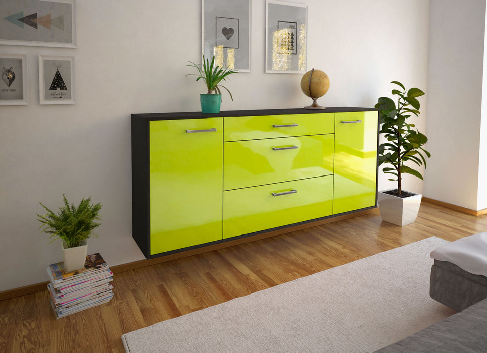 Sideboard Syracuse, Gruen Seite (180x79x35cm) - Stil.Zeit Möbel GmbH