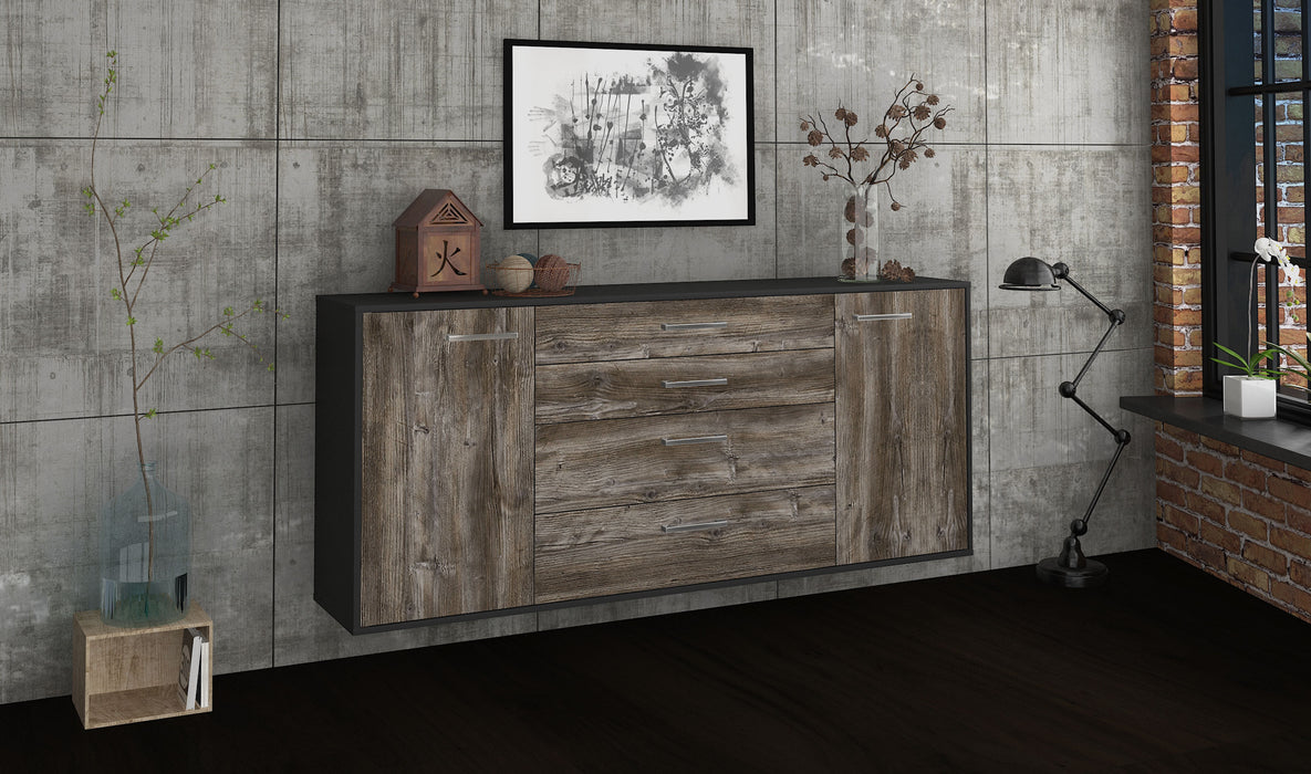 Sideboard Bridgeport, Treibholz Seite (180x79x35cm) - Stil.Zeit Möbel GmbH