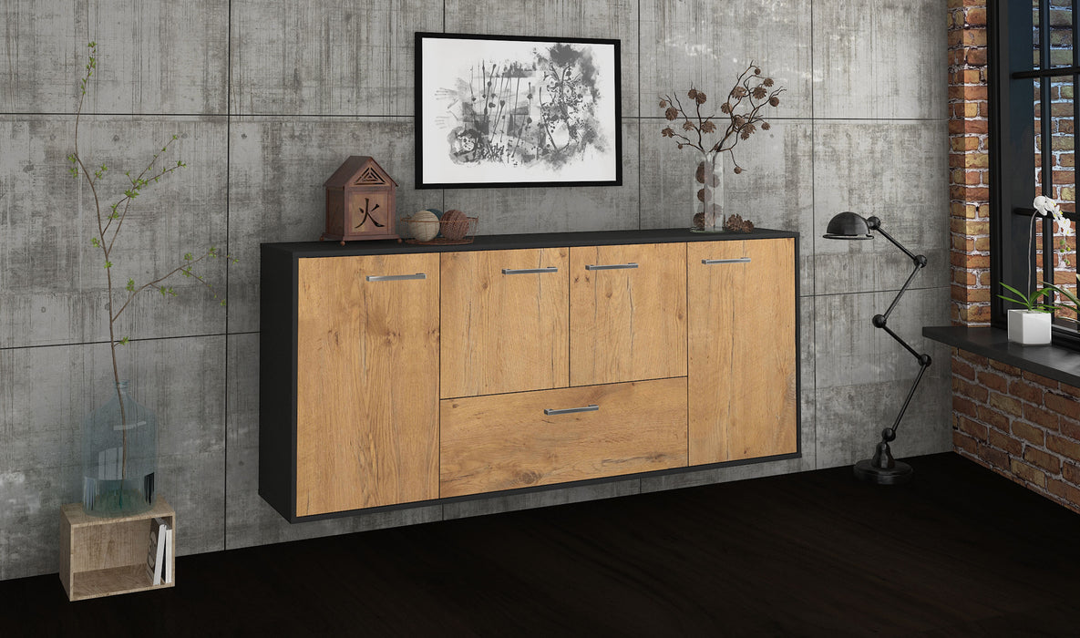 Sideboard Escondido, Eiche Seite (180x79x35cm) - Stil.Zeit Möbel GmbH