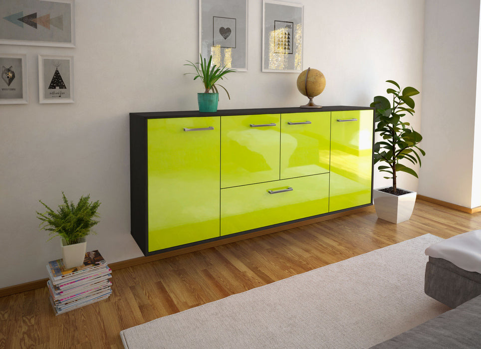 Sideboard Escondido, Gruen Seite (180x79x35cm) - Stil.Zeit Möbel GmbH