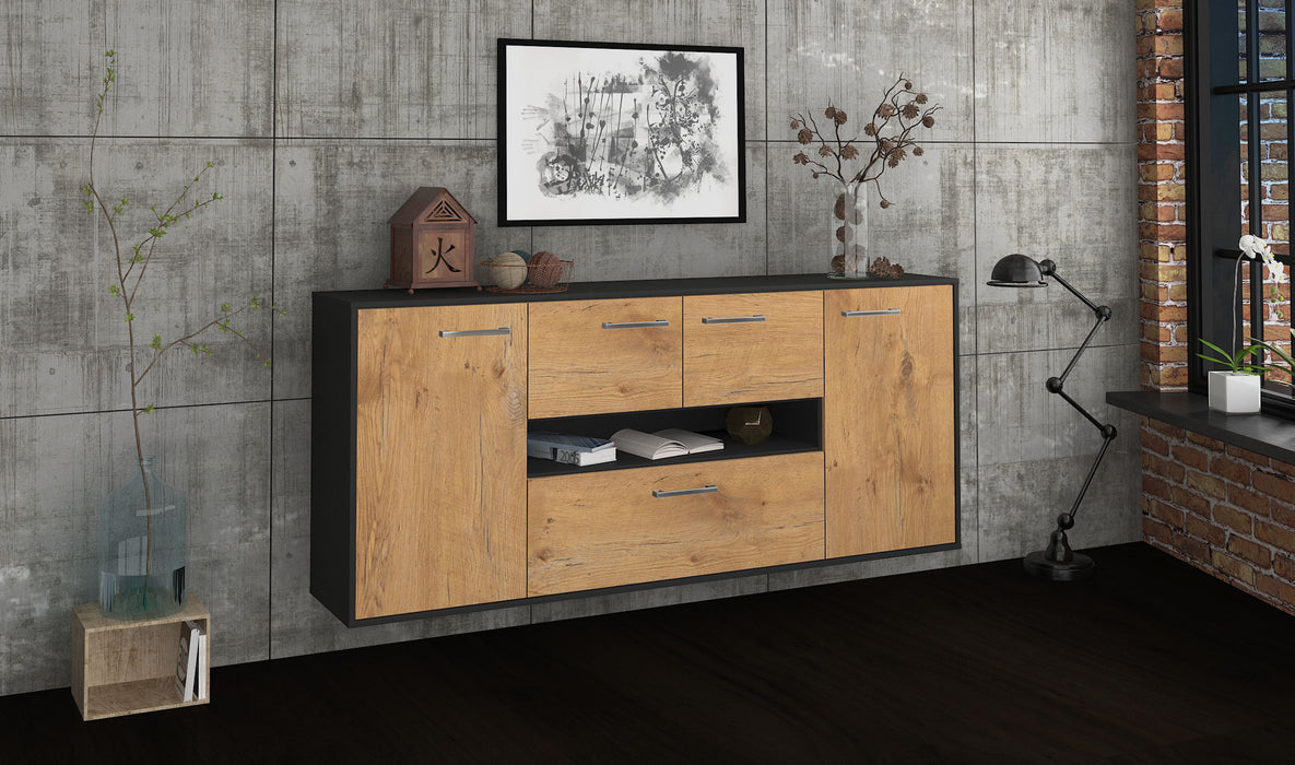 Sideboard Warren, Eiche Seite (180x79x35cm) - Stil.Zeit Möbel GmbH