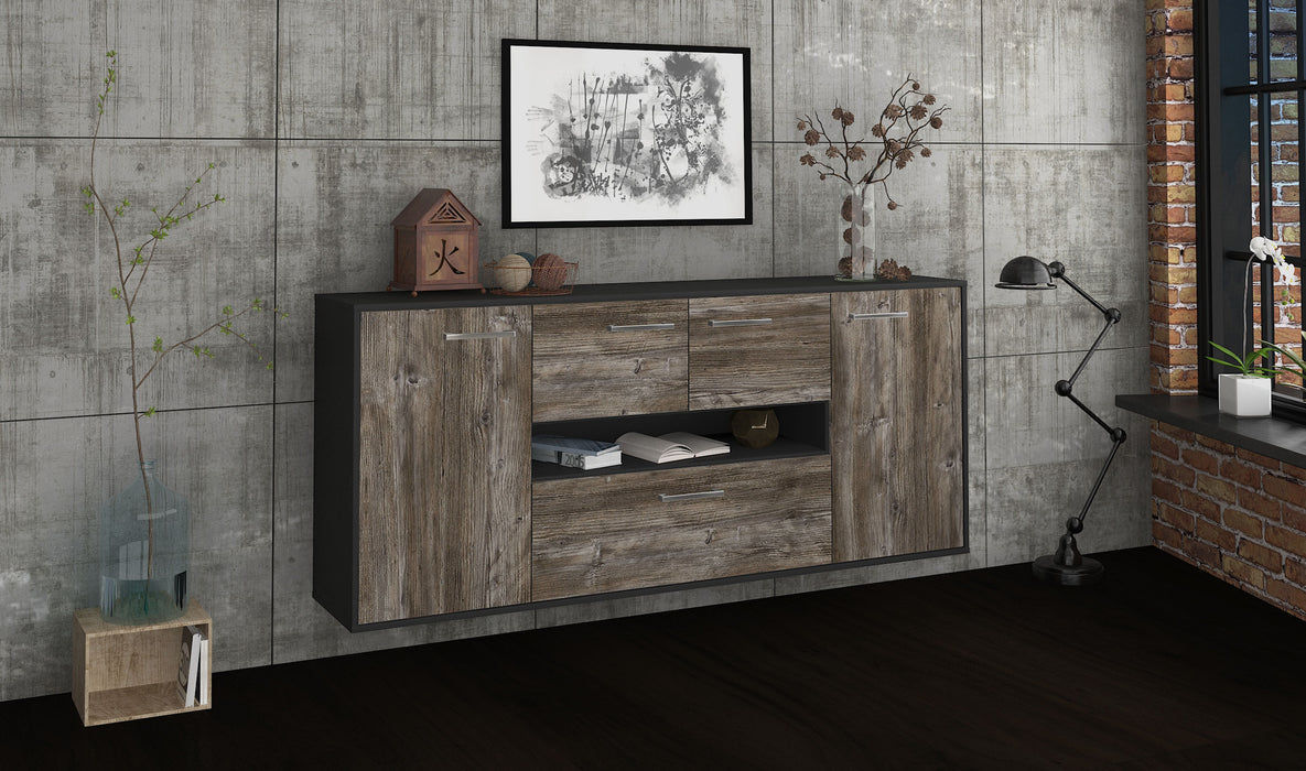 Sideboard Warren, Treibholz Seite (180x79x35cm) - Stil.Zeit Möbel GmbH