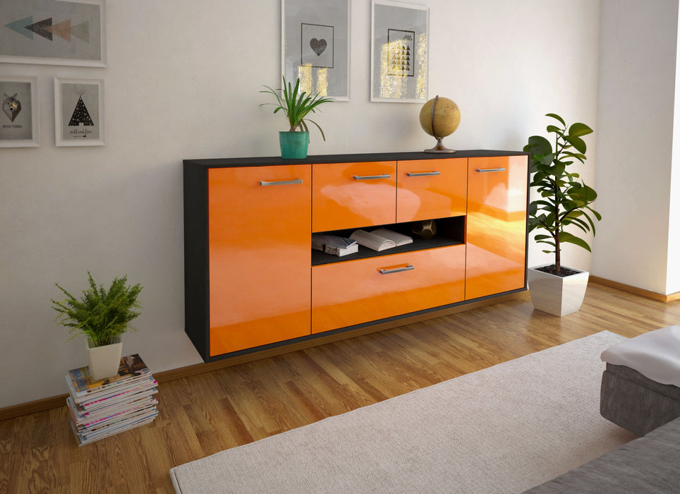 Sideboard Warren, Orange Seite (180x79x35cm) - Stil.Zeit Möbel GmbH