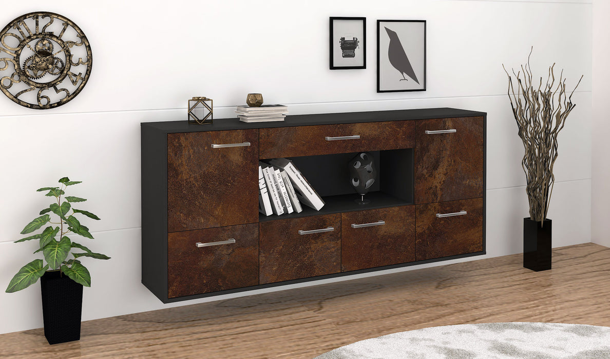 Sideboard Fullerton, Rost Seite (180x79x35cm) - Stil.Zeit Möbel GmbH