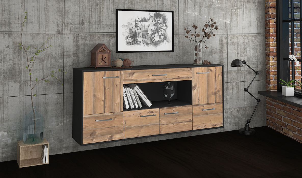 Sideboard Fullerton, Pinie Seite (180x79x35cm) - Stil.Zeit Möbel GmbH