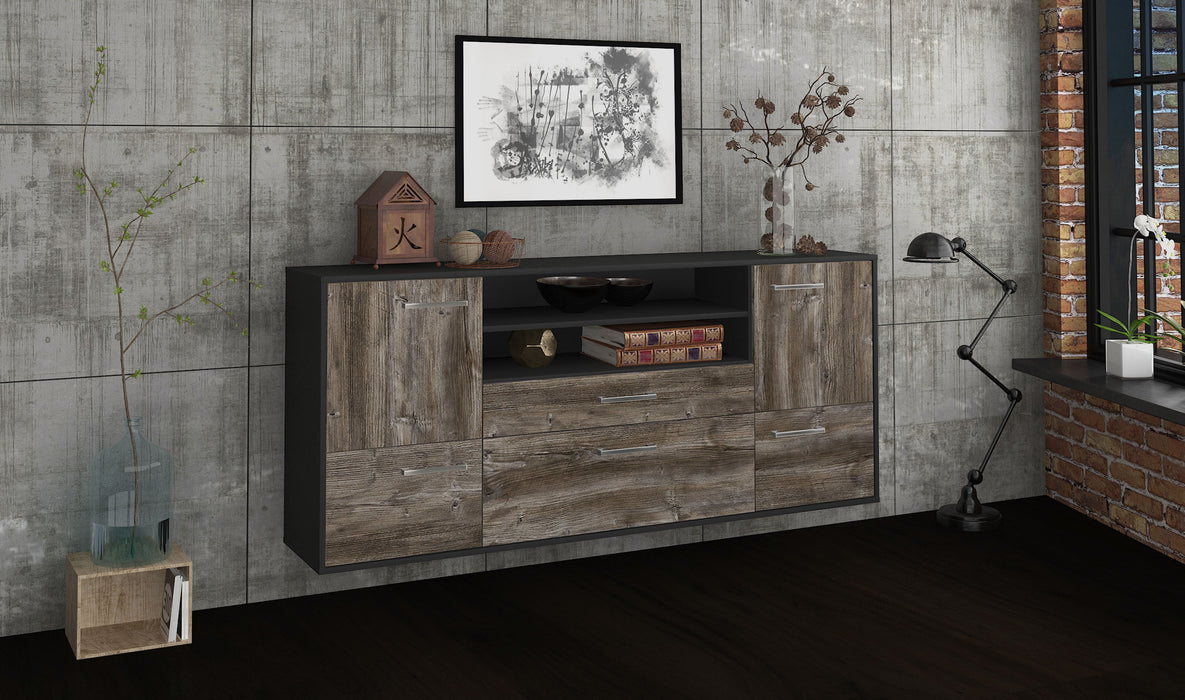 Sideboard Elk Grove, Treibholz Seite (180x79x35cm) - Stil.Zeit Möbel GmbH