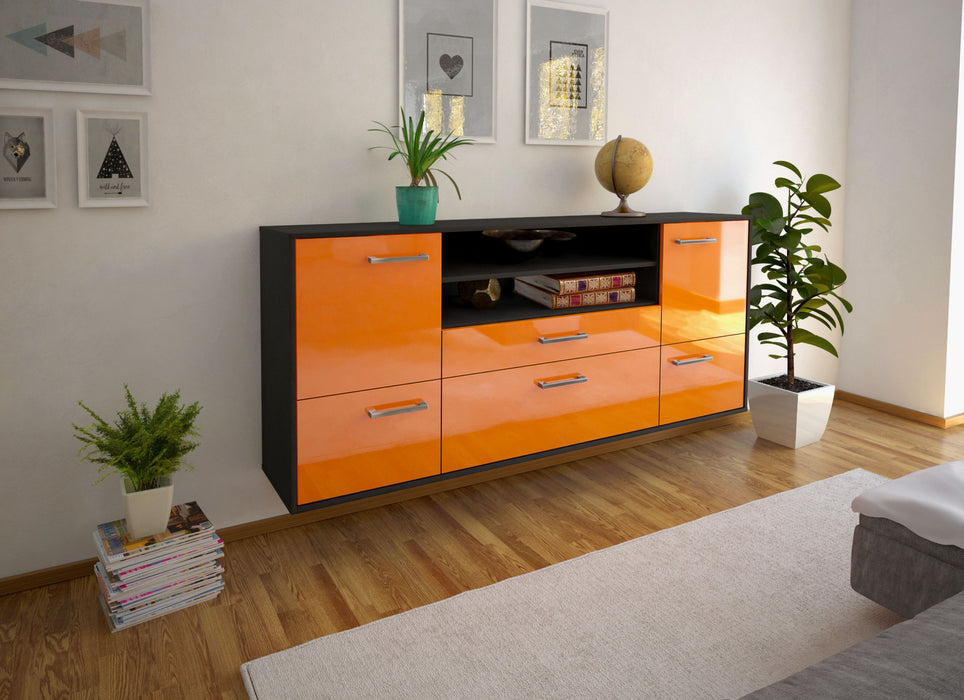 Sideboard Elk Grove, Orange Seite (180x79x35cm) - Stil.Zeit Möbel GmbH