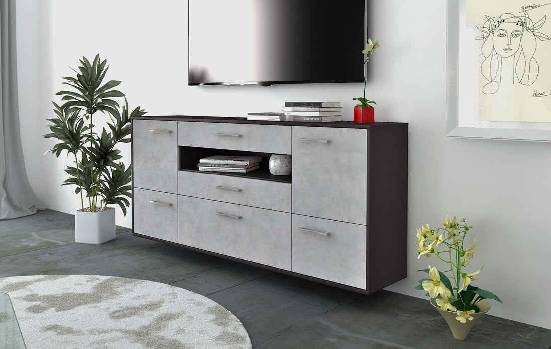 Sideboard Savannah, Beton Seite (180x79x35cm) - Stil.Zeit Möbel GmbH