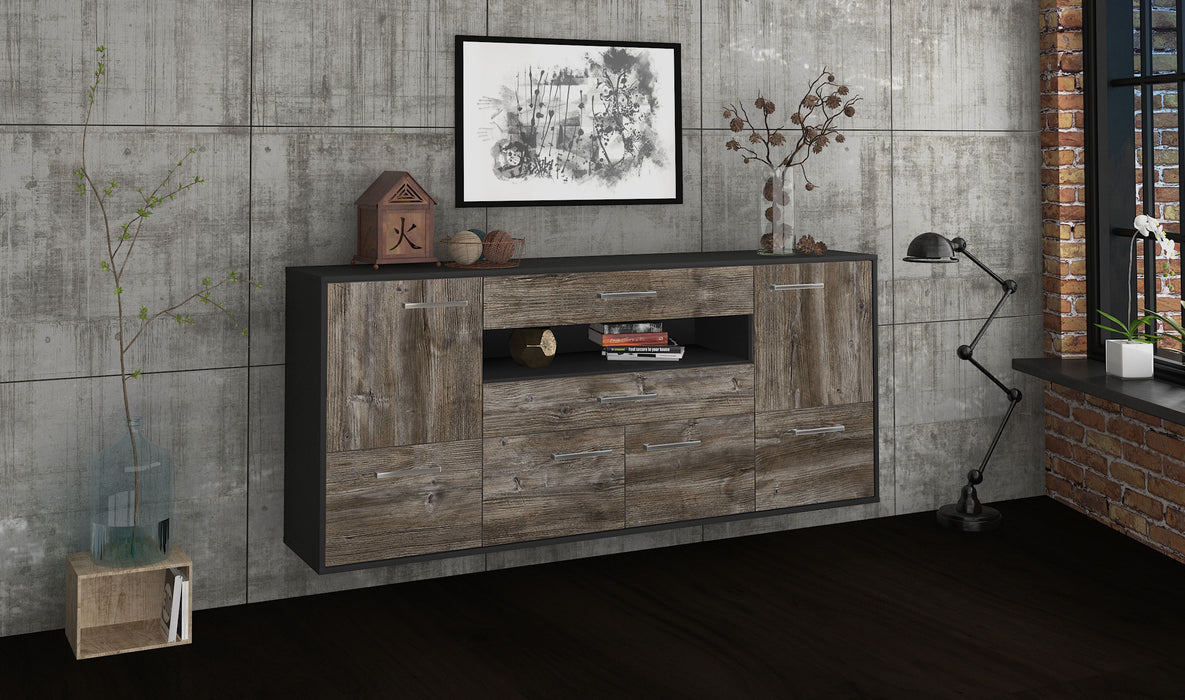 Sideboard McAllen, Treibholz Seite (180x79x35cm) - Stil.Zeit Möbel GmbH