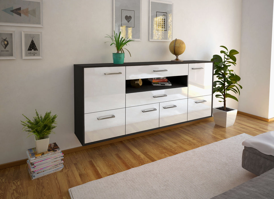 Sideboard McAllen, Weiß Seite (180x79x35cm) - Stil.Zeit Möbel GmbH