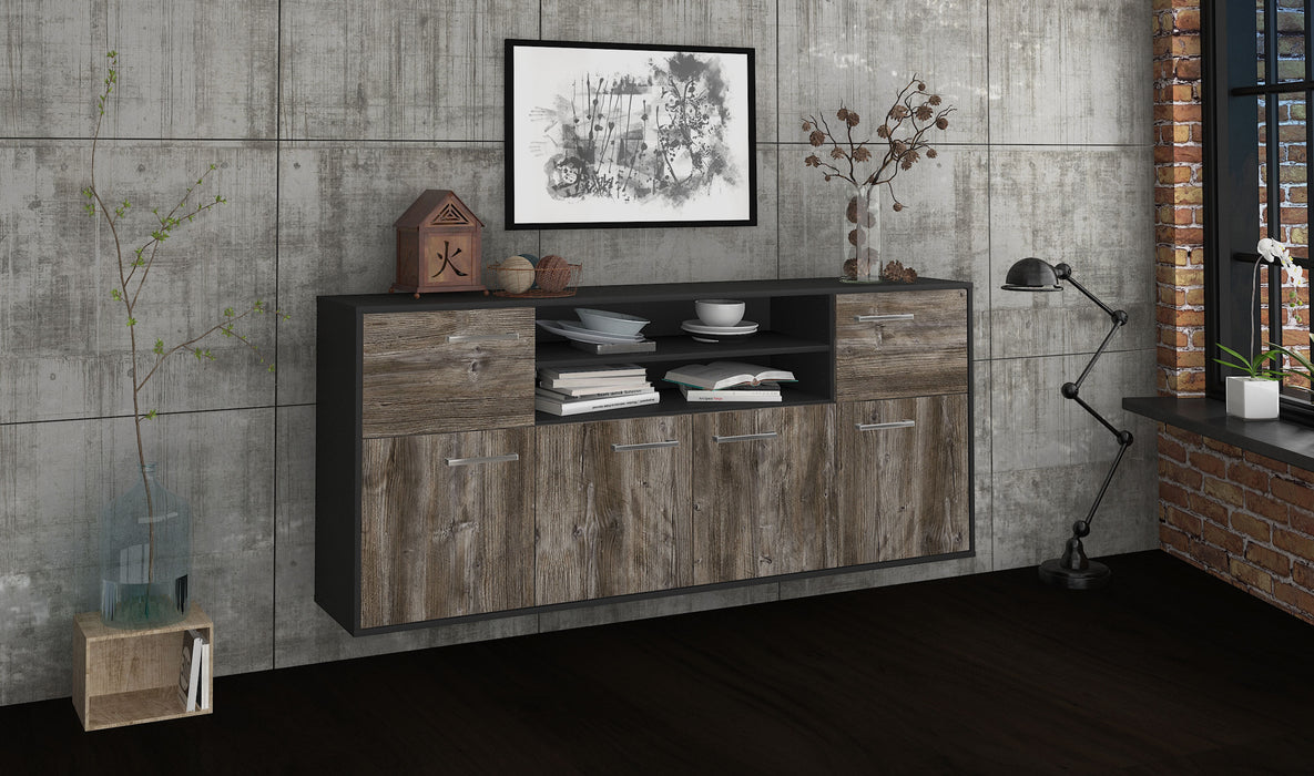 Sideboard Cedar Rapids, Treibholz Seite (180x79x35cm) - Stil.Zeit Möbel GmbH