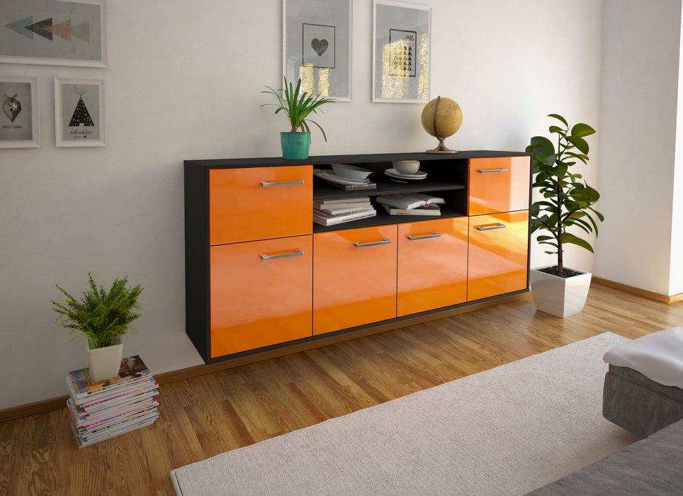 Sideboard Cedar Rapids, Orange Seite (180x79x35cm) - Stil.Zeit Möbel GmbH