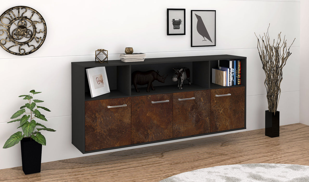 Sideboard Columbia, Rost Seite (180x79x35cm) - Stil.Zeit Möbel GmbH