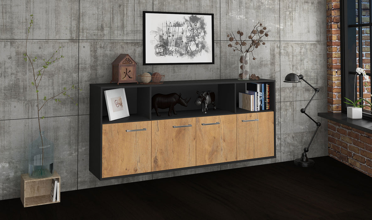 Sideboard Columbia, Eiche Seite (180x79x35cm) - Stil.Zeit Möbel GmbH