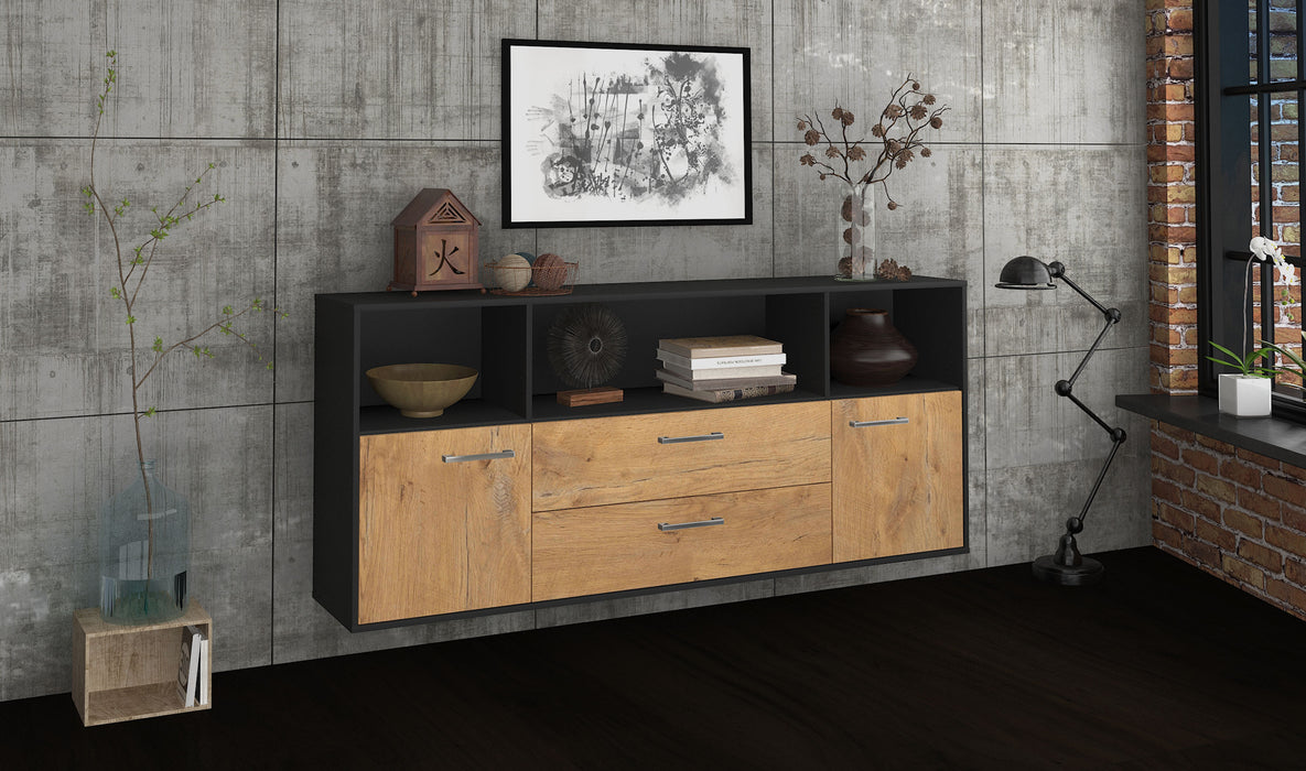 Sideboard Hartford, Eiche Seite (180x79x35cm) - Stil.Zeit Möbel GmbH