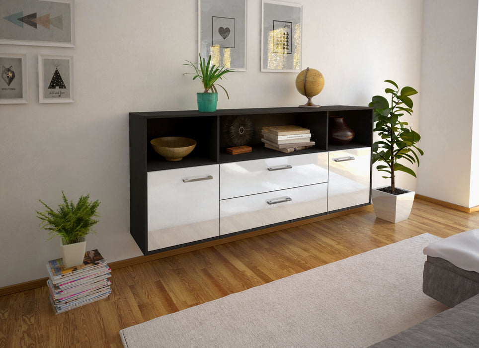 Sideboard Hartford, Weiß Seite (180x79x35cm) - Stil.Zeit Möbel GmbH