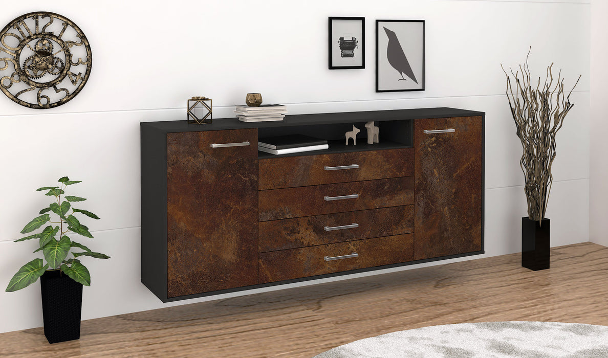 Sideboard New Haven, Rost Seite (180x79x35cm) - Stil.Zeit Möbel GmbH