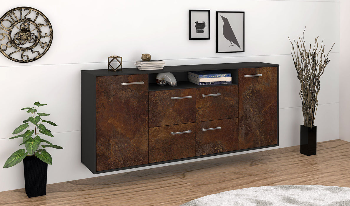 Sideboard Carrollton, Rost Seite (180x79x35cm) - Stil.Zeit Möbel GmbH