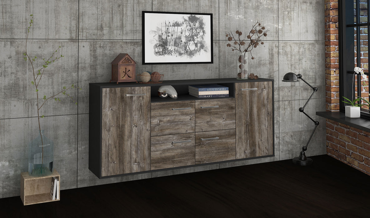 Sideboard Carrollton, Treibholz Seite (180x79x35cm) - Stil.Zeit Möbel GmbH