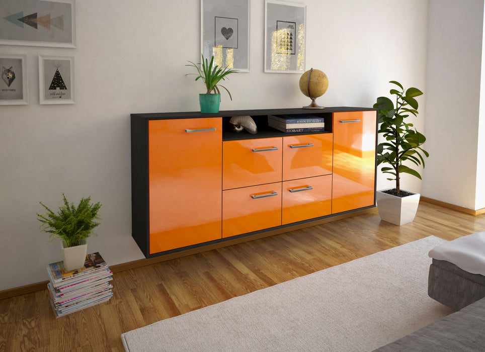 Sideboard Carrollton, Orange Seite (180x79x35cm) - Stil.Zeit Möbel GmbH