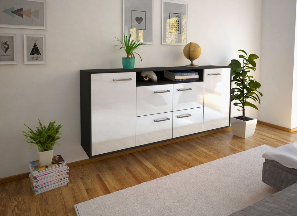 Sideboard Carrollton, Weiß Seite (180x79x35cm) - Stil.Zeit Möbel GmbH