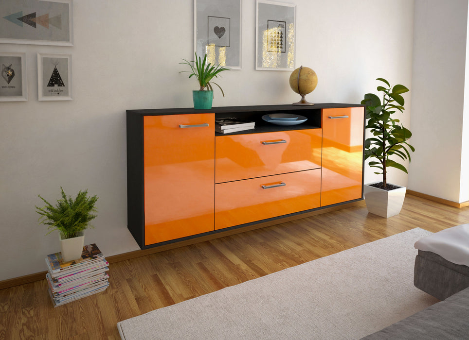 Sideboard Thousand Oaks, Orange Seite (180x79x35cm) - Stil.Zeit Möbel GmbH