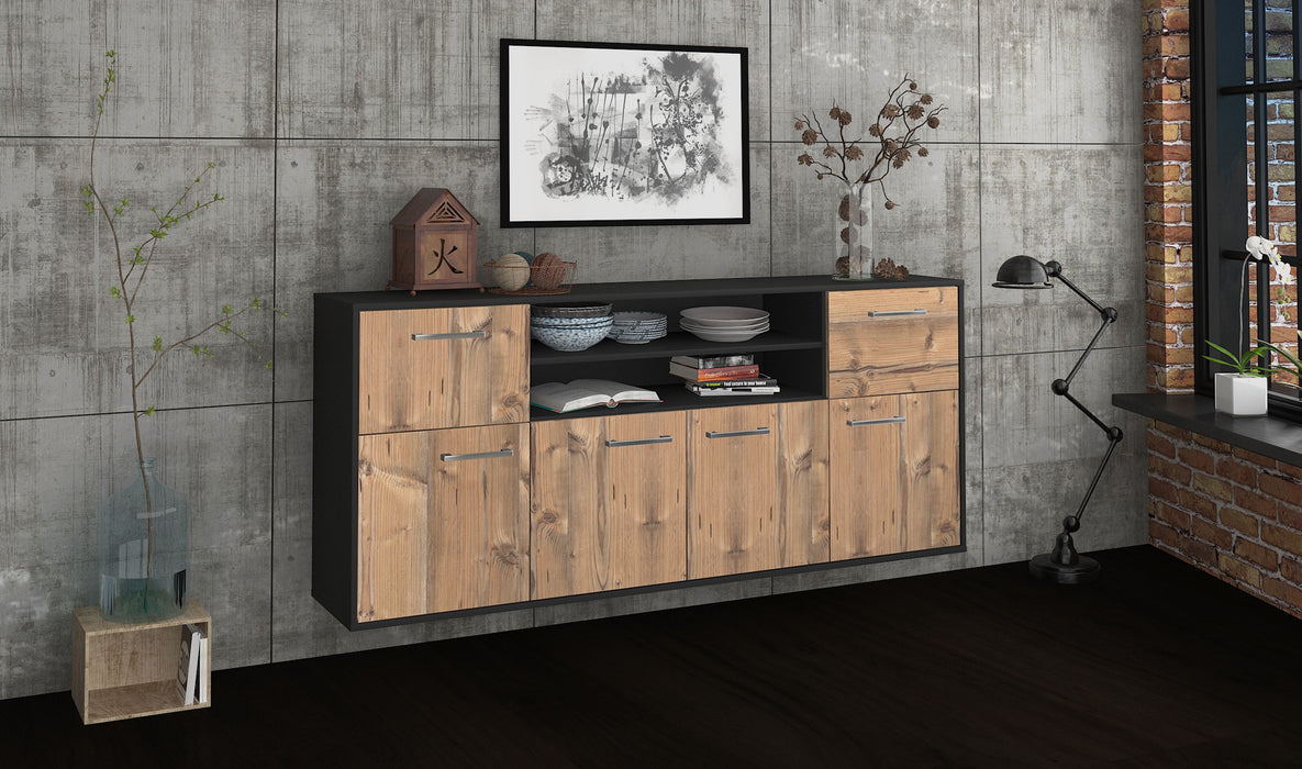 Sideboard Topeka, Pinie Seite (180x79x35cm) - Stil.Zeit Möbel GmbH