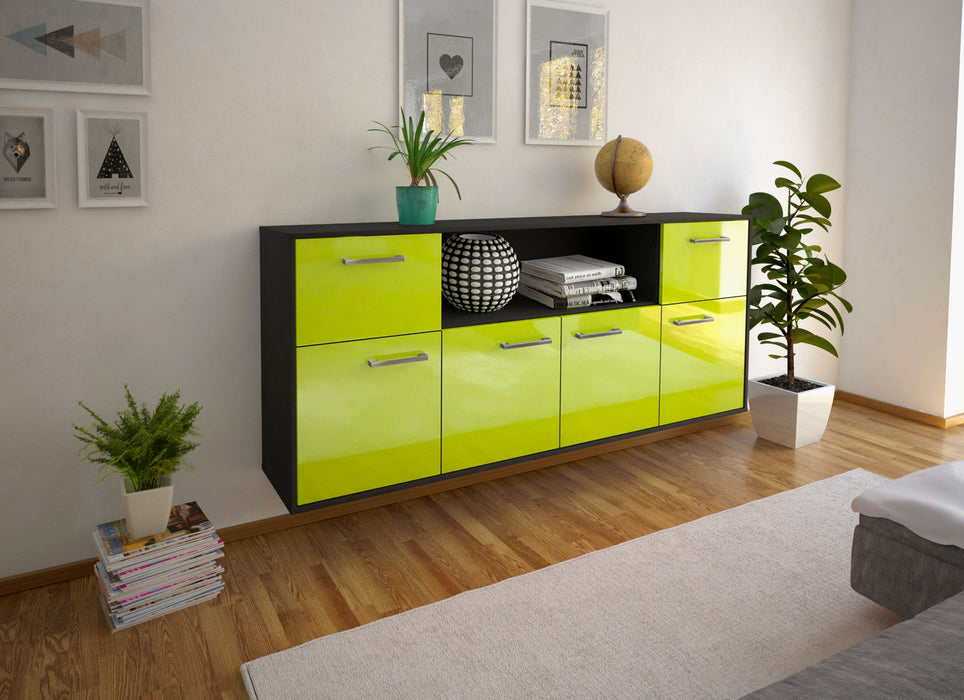 Sideboard West Valley City, Gruen Seite (180x79x35cm) - Stil.Zeit Möbel GmbH