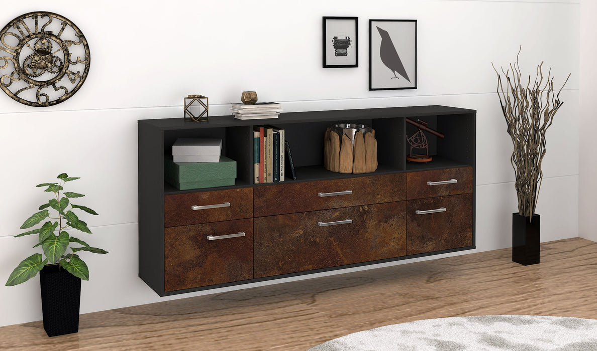 Sideboard Cary, Rost Seite (180x79x35cm) - Stil.Zeit Möbel GmbH