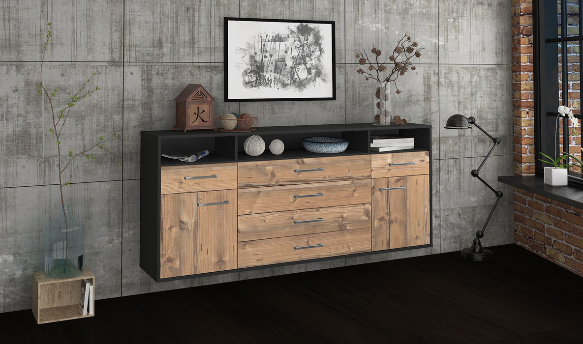 Sideboard Bellevue, Pinie Seite (180x79x35cm) - Stil.Zeit Möbel GmbH