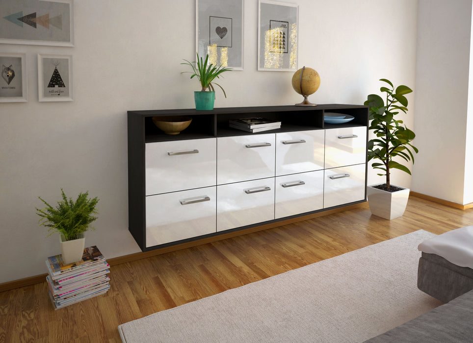 Sideboard Concord, Weiß Seite (180x79x35cm) - Stil.Zeit Möbel GmbH