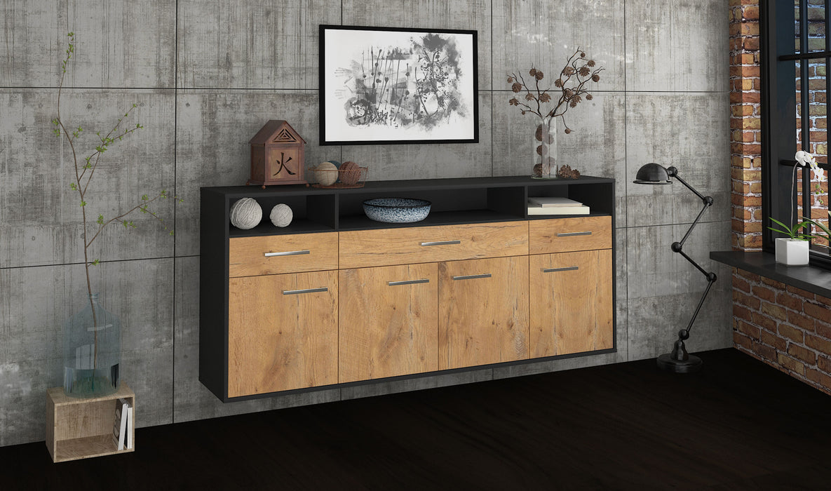 Sideboard Simi Valley, Eiche Seite (180x79x35cm) - Stil.Zeit Möbel GmbH