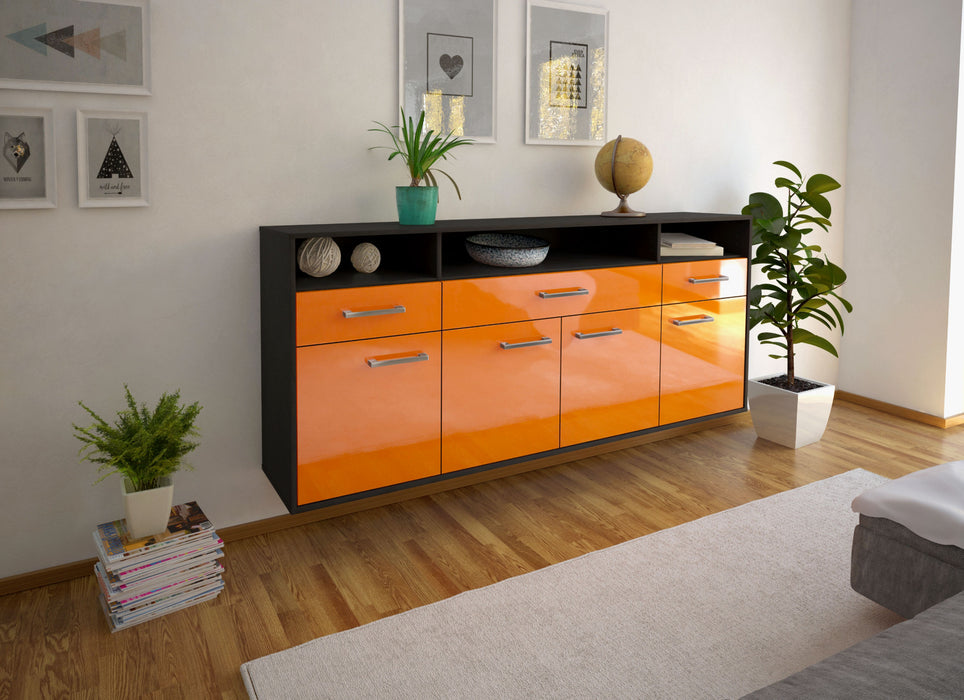 Sideboard Simi Valley, Orange Seite (180x79x35cm) - Stil.Zeit Möbel GmbH