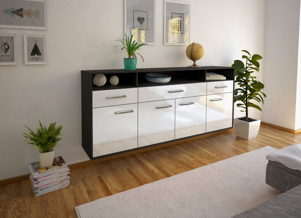 Sideboard Simi Valley, Weiß Seite (180x79x35cm) - Stil.Zeit Möbel GmbH