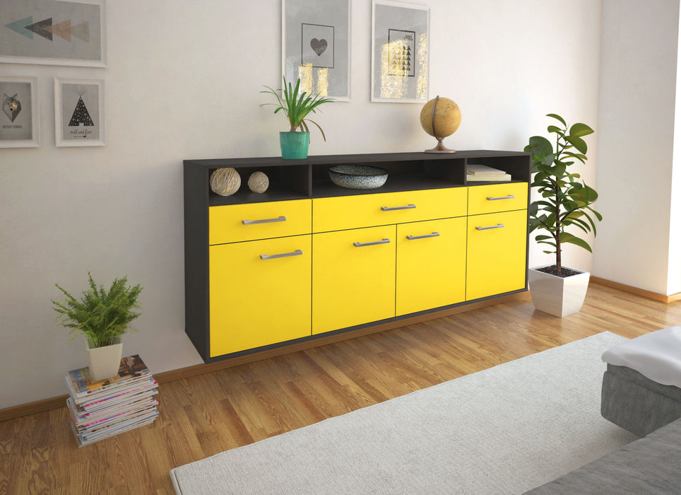 Sideboard Simi Valley, Gelb Seite (180x79x35cm) - Stil.Zeit Möbel GmbH